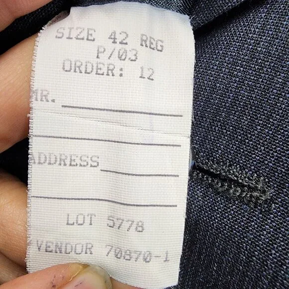 Stafford 3 Piece Suit Mens 42R 36x29 Blue Wool Blazer Jacket Vest Pants *GUC*